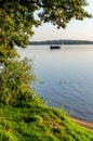 Masurian lake, boat and yachts